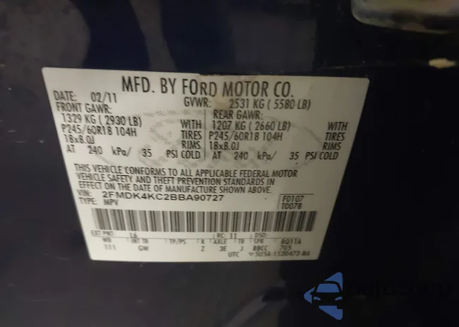 2FMDK4KC2BBA90727: 43585215