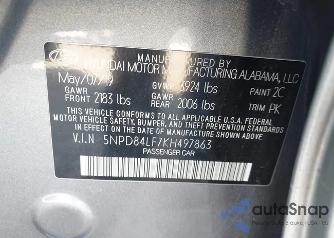 5NPD84LF7KH497863: 43585293