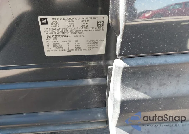 2GNAXJEV1J6226493: 43586321