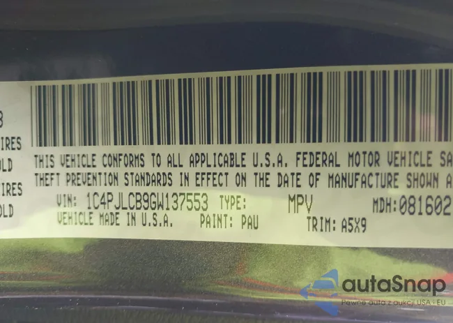 1C4PJLCB9GW137553: 43586555