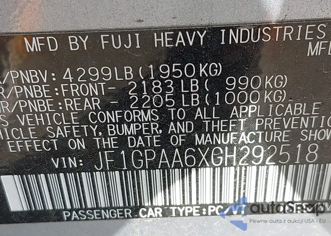 JF1GPAA6XGH292518: 43586561