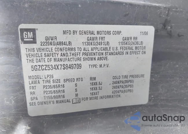 5GZCZ534X7S849709: 43586551