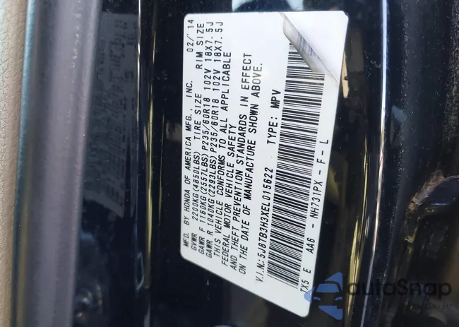 5J8TB3H3XEL015622: 43586586