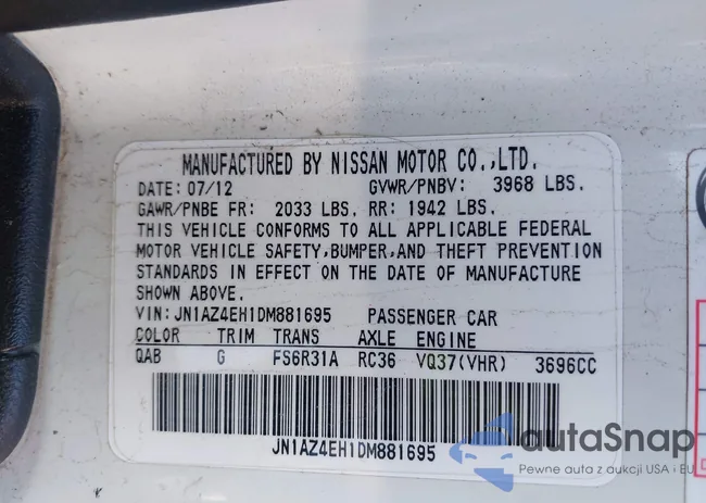 JN1AZ4EH1DM881695: 43586675