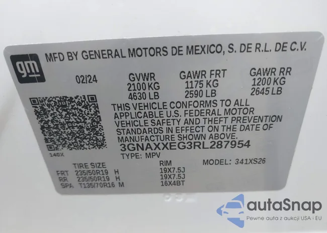 3GNAXXEG3RL287954: 43586676