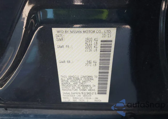 1N4AL3AP4FN919025: 43586683