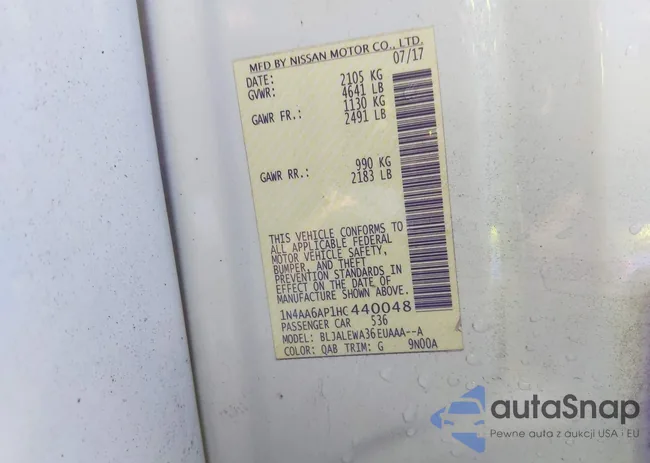 1N4AA6AP1HC440048: 43586827