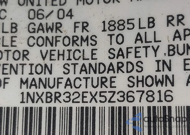 1NXBR32EX5Z367816: 43586831
