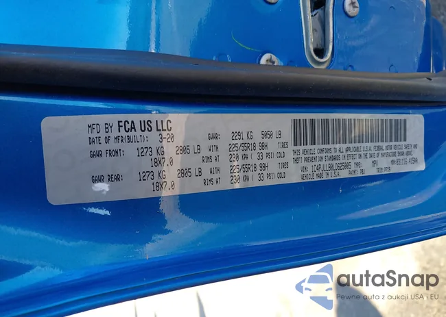 1C4PJLLB0LD625005: 43586892