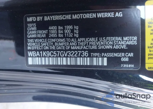 WBA1K9C57GV322736: 43586898