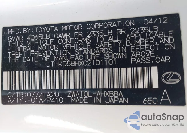 JTHKD5BHXC2101101: 43586913