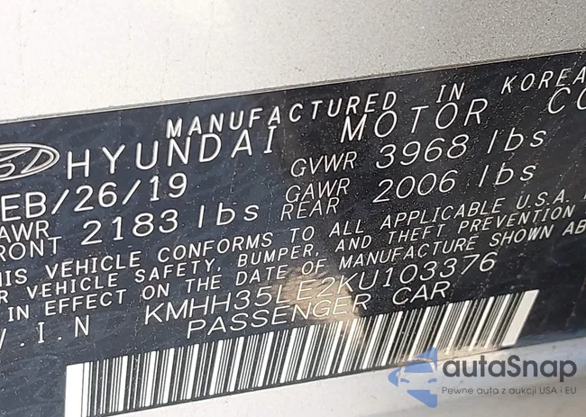 5NPD84LF0KH418713: 43585953