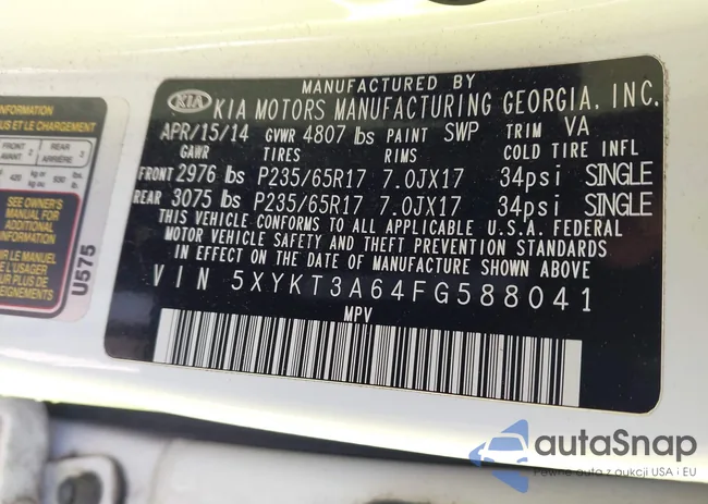 5XYKT3A64FG588041: 43585998