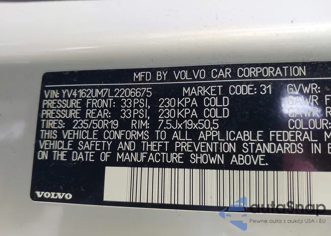 YV4162UM7L2206675: 43586033