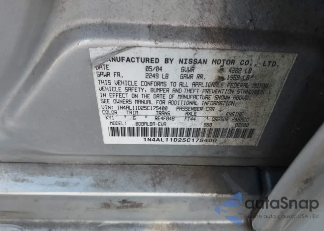 1N4AL11D25C175400: 43585995