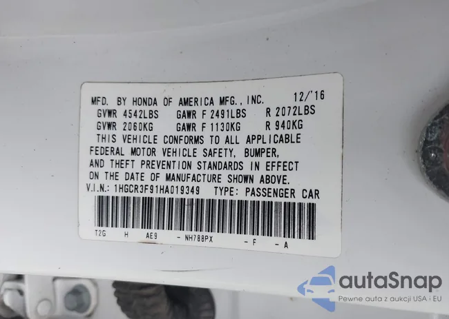 1HGCR3F91HA019349: 43586325