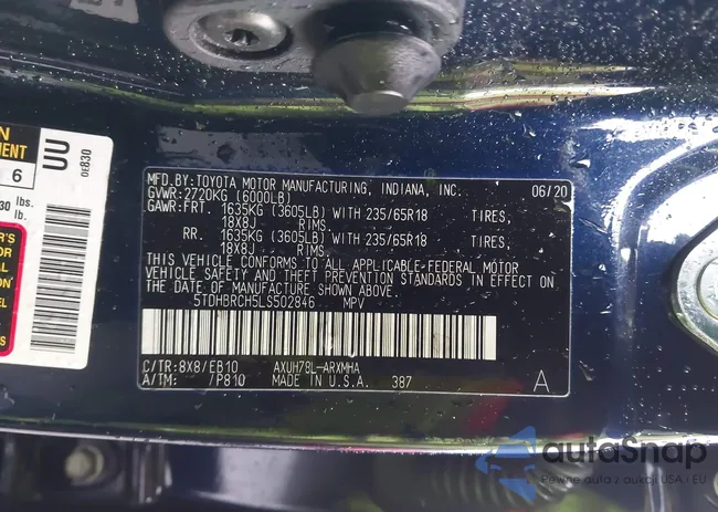 5TDHBRCH5LS502846: 43587364