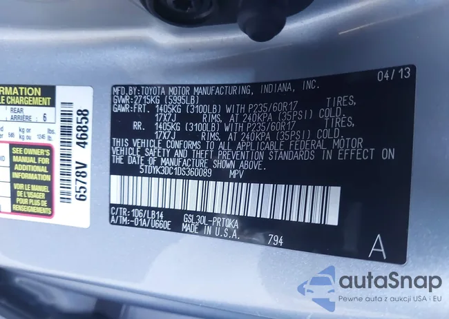 5TDYK3DC1DS360089: 43587572