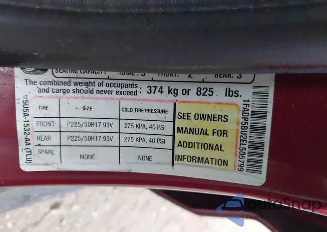 1FADP5BU2EL505799: 43587790