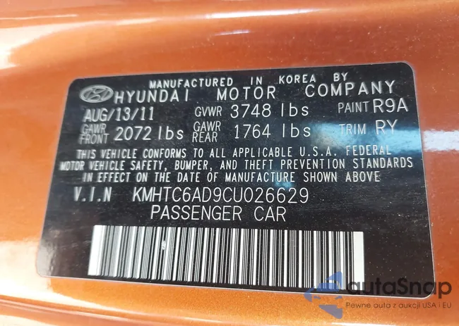 KMHTC6AD9CU026629: 43586933