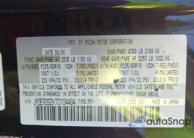 JM3ER293X70104484: 43586958