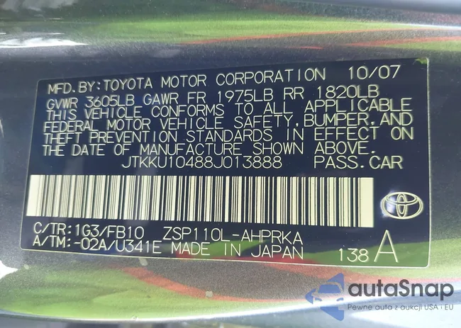 JTKKU10488J013888: 43587053