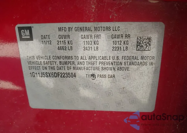 1G11J5SX6DF223504: 43588415