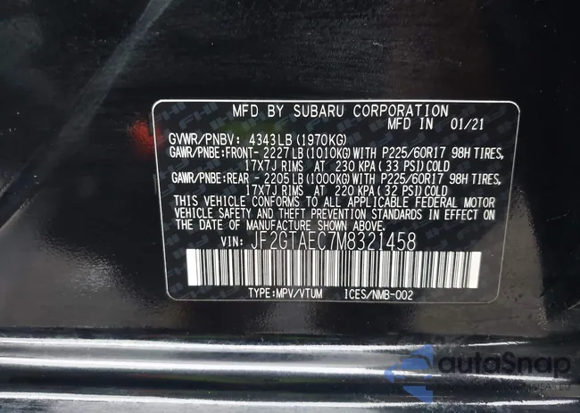 JF2GTAEC7M8321458: 43588488