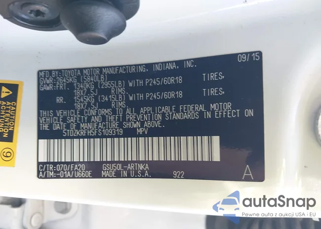 5TDZKRFH5FS109319: 43588727