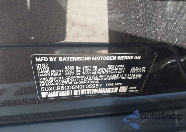 5UXCR6C06N9L05957: 43588815