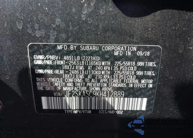 JF2SKASC9KH412889: 43588010