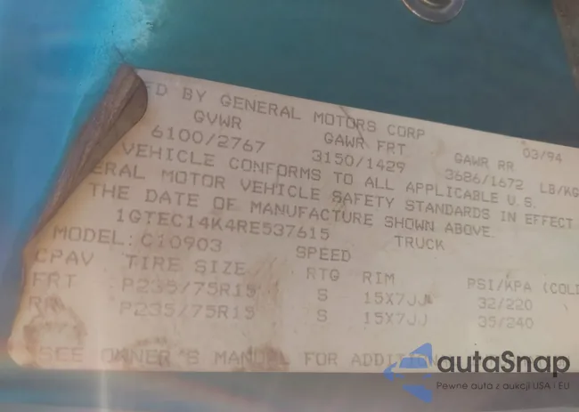 1GTEC14K4RE537615: 43588012