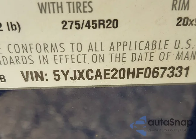 5YJXCAE20HF067331: 43588031