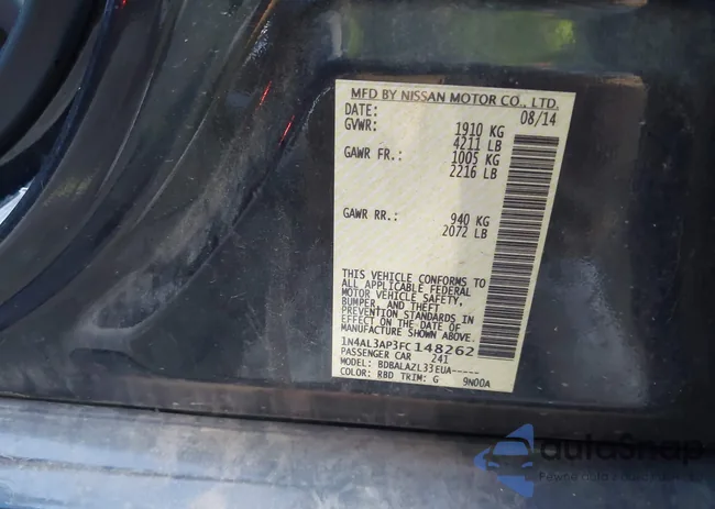 1N4AL3AP3FC148262: 43588147