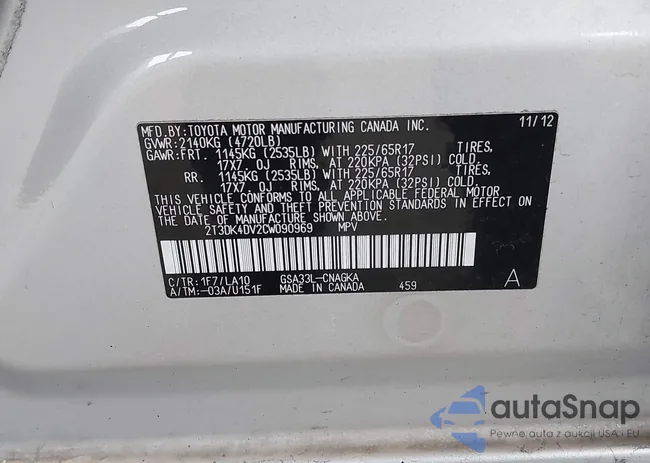 2T3DK4DV2CW090969: 43588167