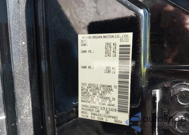 1N4AL2APXCC101509: 43588188