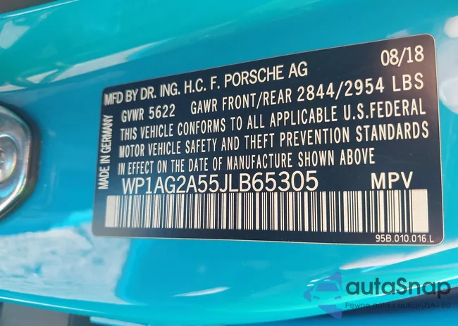 WP1AG2A55JLB65305: 43588230