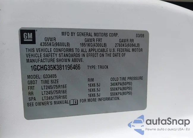 1GCHG35K381196466: 43589332