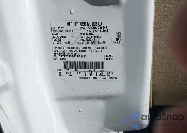 1FTPX14525NB72093: 43589373