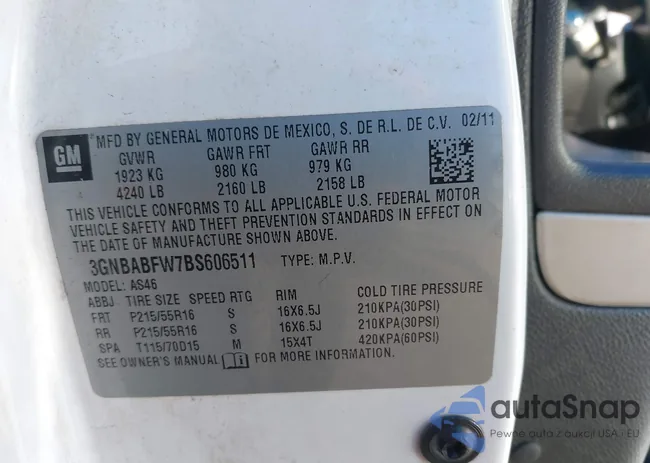 3GNBABFW7BS606511: 43589671