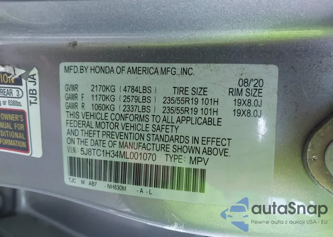 5J8TC1H34ML001070: 43589839