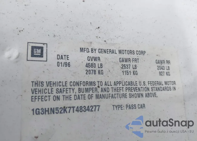 1G3HN52K7T4834277: 43588987