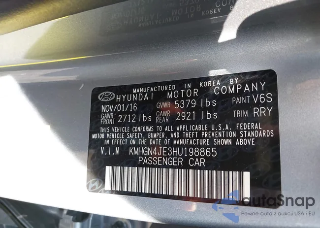 KMHGN4JE3HU198865: 43589039