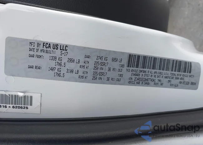 2C4RDGEG9HR774341: 43589218