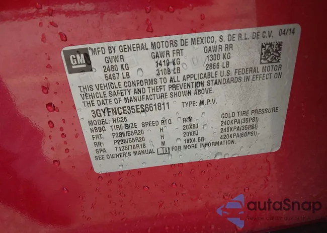 3GYFNCE35ES661811: 43590340