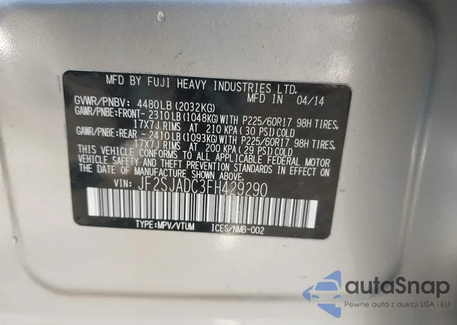 JF2SJADC3FH429290: 43590412