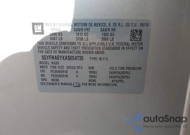 3GYFNAEYXAS654735: 43590454