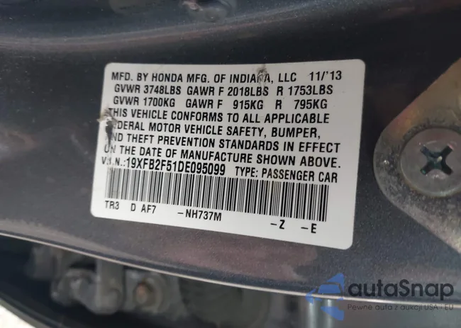 19XFB2F51DE095099: 43590518