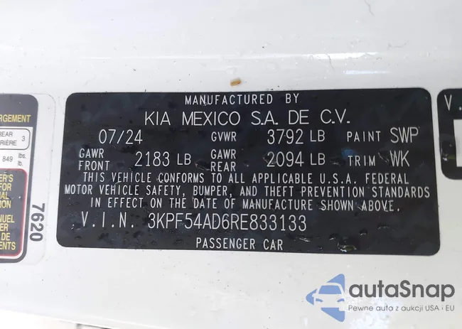 3KPF54AD6RE833133: 43590553