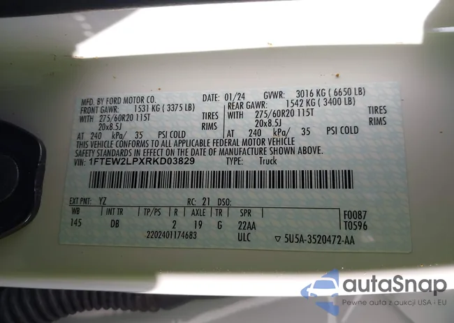 1FTEW2LPXRKD03829: 43590648